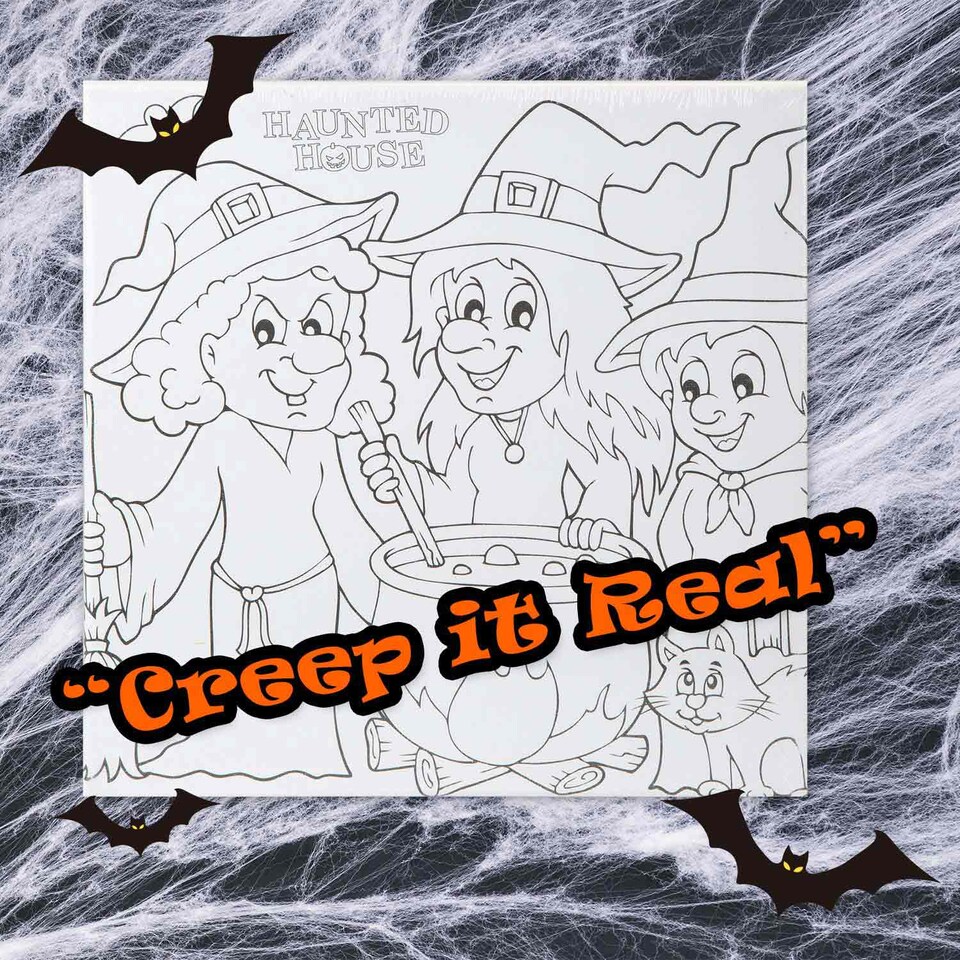 image 1 of vfm-estore Halloween Canvas Craft Accessory - Witch Design, 25cm