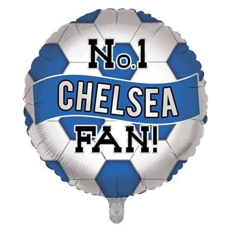 image 1 of No. 1 Chelsea Fan Football Round Foil Helium Balloon 46cm / 18 in | Blue