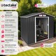 image 2 of Shed with Gable Roof - steel, foundation included, 214 x 130 x 185 cm | Grey | grey/white | 214 x 130 x 185 cm | 1