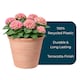 image 3 of JSH Rustic Terracotta Effect 41L Planter in Recycled Plastic 47cm Classic Round Garden Flower Pot Strong and Lightweight | Brown | 1