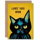 image 1 of Mothers Day Card Your Yellow Inside Cat Mum Card