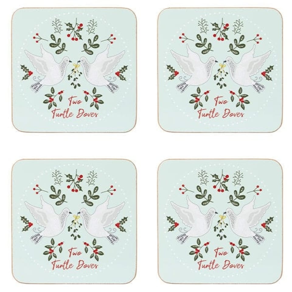 Twelve Days of Christmas Set of 4 Coasters
