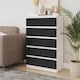 image 4 of Minimalist Chest of 5 Drawers 108.5x70x35 | White | White & Black | 1