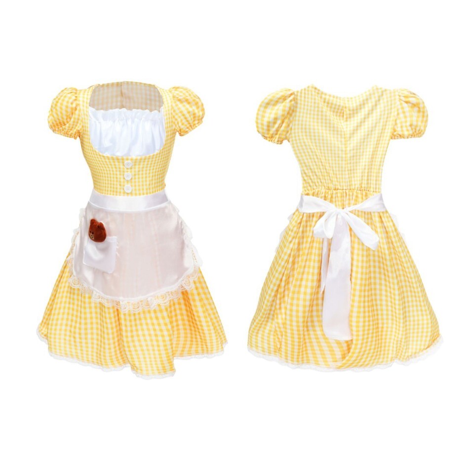 image 1 of Goldilocks Costume - Dress, Stockings, Soft Basket & Bear | Multi | XL