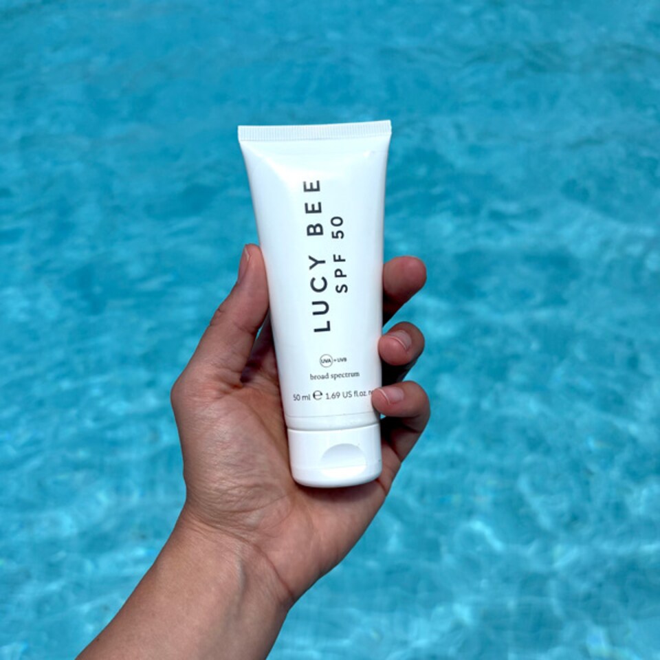 image 1 of Lucy Bee SPF50 Face Sunscreen, Hydrating Daily UVA/UVB & Blue Light Protection with Niacinamide 50ml