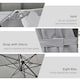 image 5 of Outsunny 2.7 x 2.7 m Cantilever Parasol Garden Umbrella w/ Cross Base Grey