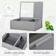 image 4 of PawHut 94 cm Wooden Tortoise House Turtle Habitat Small Reptile Cage Grey