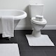 image 3 of Heavyweight Reversible Pedestal Toilet Mat - White