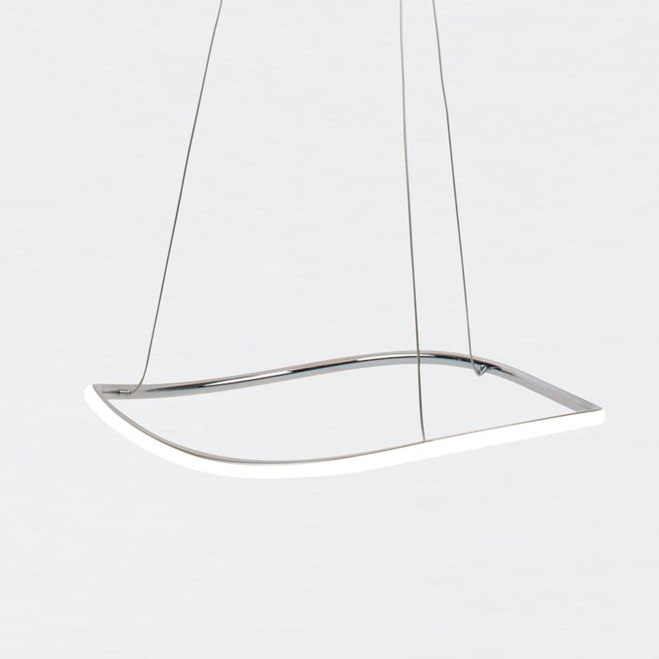 image 1 of First Choice Lighting Set of 2 Polished Chrome LED Ripple Fittings Chrome