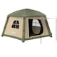 image 9 of Outsunny Inflatable Camping Tent, Easy Setup 2 Man Tent, Brown 