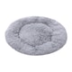 image 5 of Living and Home Calming Round Donut Plush Dog Cuddler Bed | Grey | Light Grey
