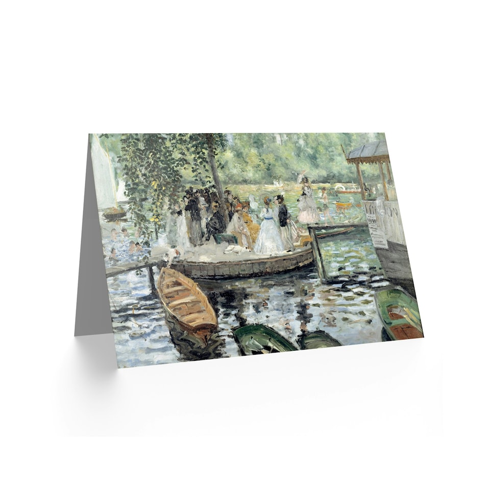 image 1 of Renoir La Grenouillere Paris France Old Master Painting Greeting Card