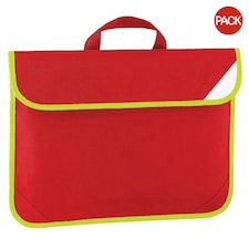 Quadra Enhanced-Vis Book Bag - 4 Litres (Pack of 2) - Classic Red - One Size Red