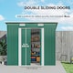 image 4 of Outsunny 7 x 4ft Outdoor Garden Storage Shed for Backyard Patio Green