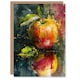 image 1 of Apple Still Life Modern Fruit Mirror Him Her Birthday Card