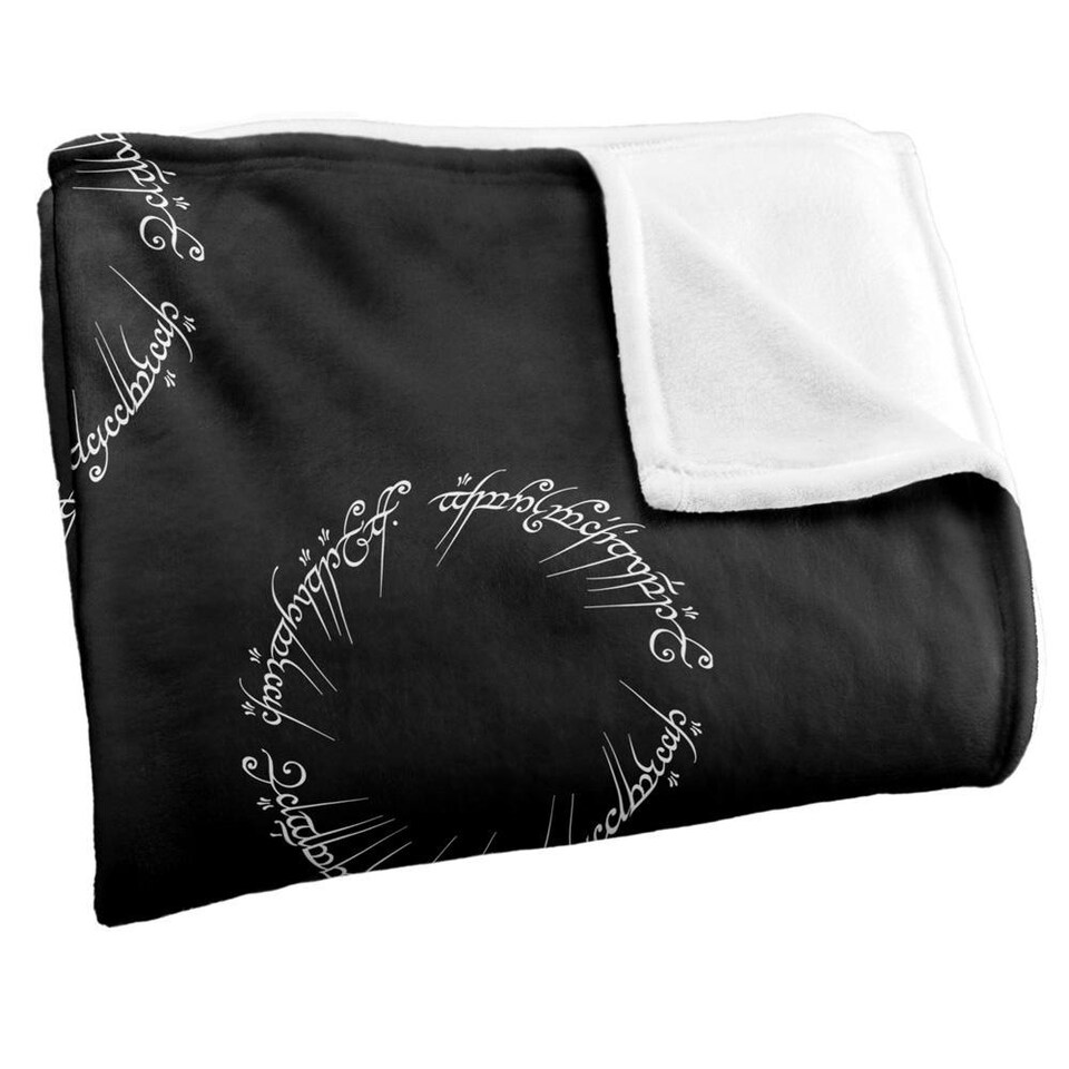 image 1 of Lord Of The Rings One Ring All-Over Print Blanket - Multicoloured - One Size