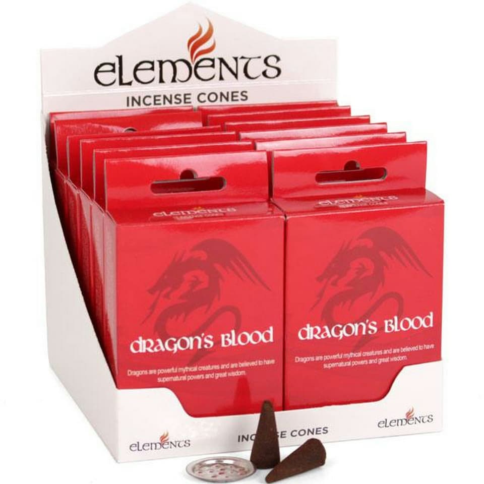 image 1 of Elements Dragons Blood Incense Cones (Box Of 12 Packs) - Red - One Size