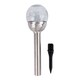 image 2 of Kingavon Colour Changing Crackle Ball Solar Pathway Light - Silver Grey