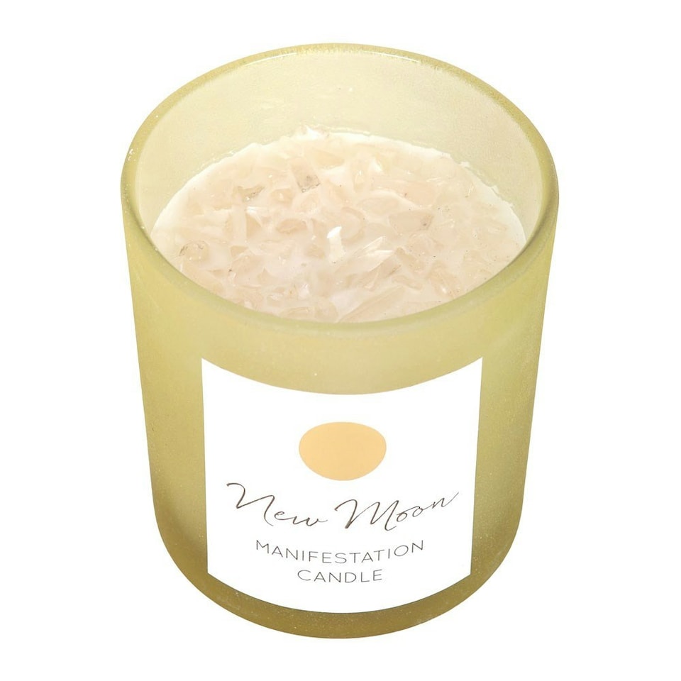 image 1 of Something Different New Moon Wild Orange Scented Candle - Yellow/Frosted - One Size