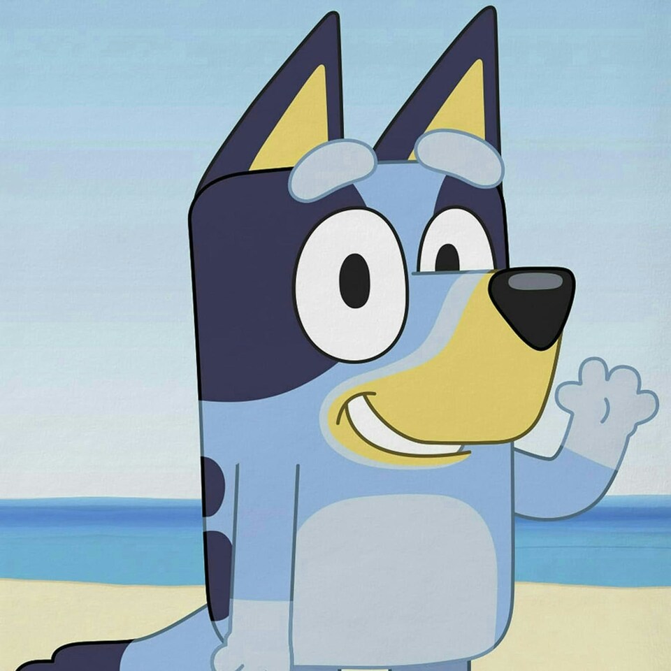 image 1 of Bluey Wave Towel 70x140cm Blue | One size