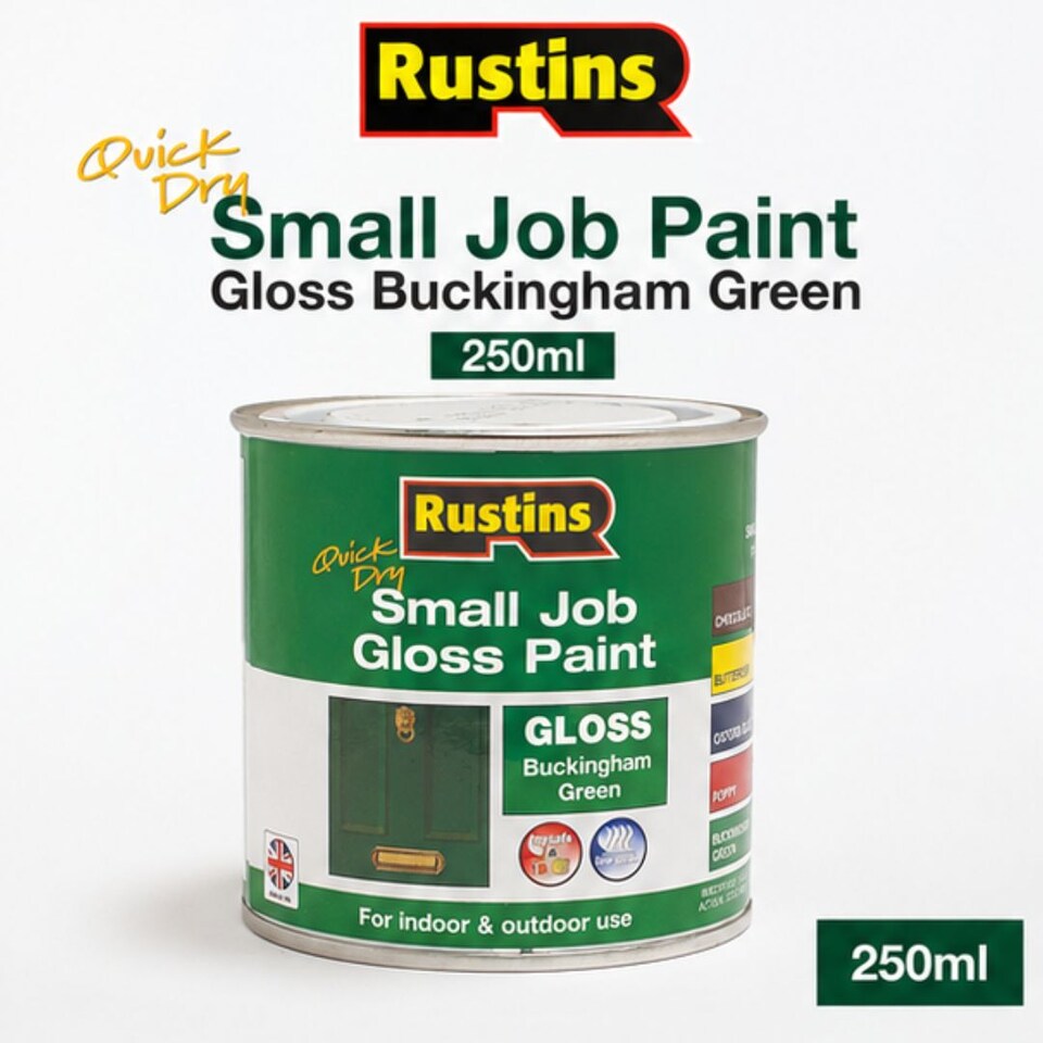 image 1 of Rustins - Quick Dry Small Job Gloss Paint Buckingham Green 250ml
