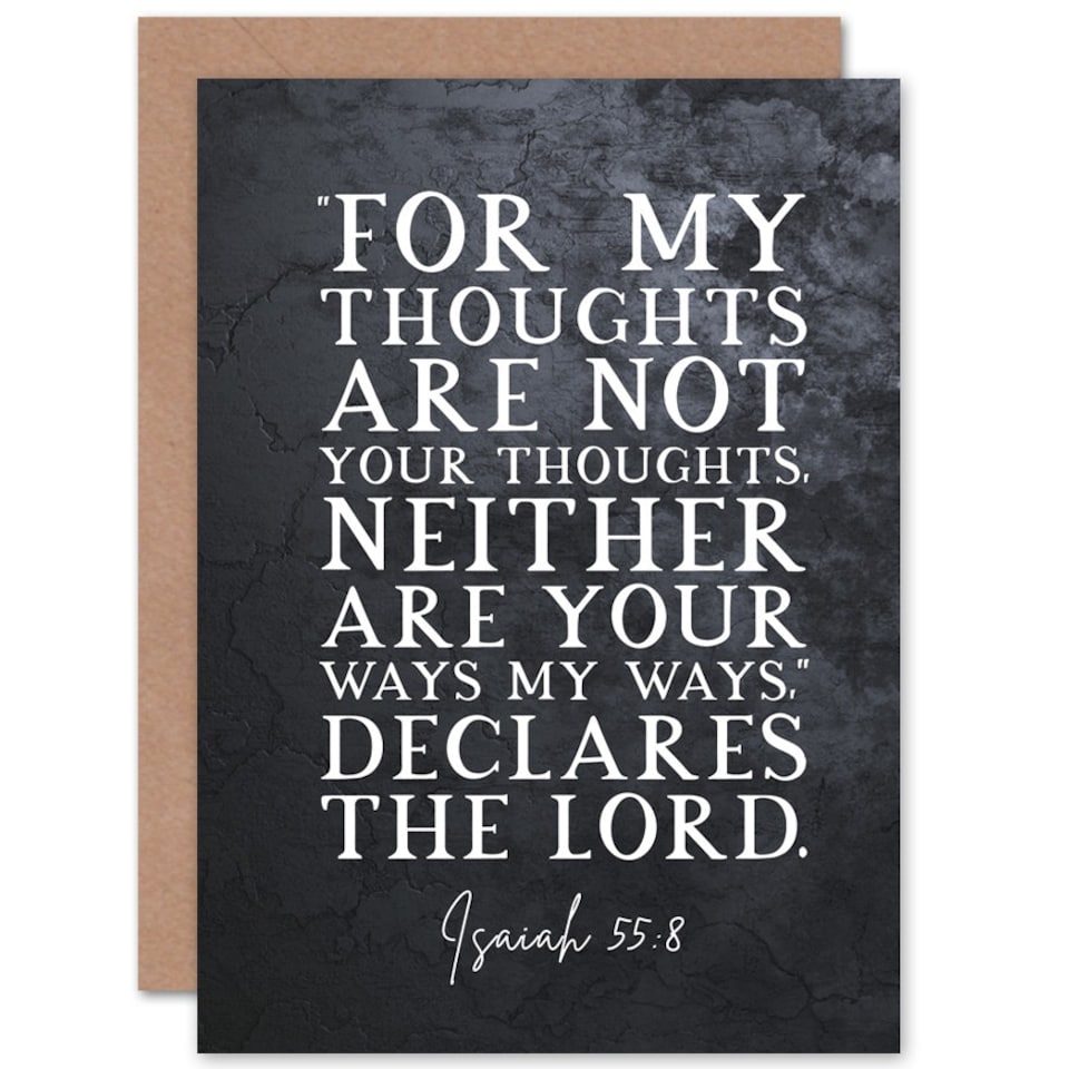 image 1 of Isaiah 55:8 Not Your Thoughts Ways Bible Verse Christian Card