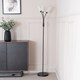 image 2 of ValueLights Maya Matte Black 3 Way Curved Arm Upright Floor Lamp | Black