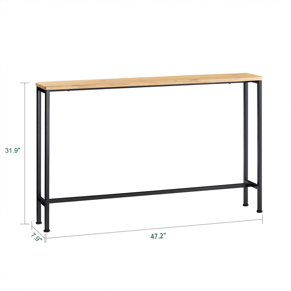 image 1 of SoBuy Industrial Console Table, Light Oak & Black, 47.2 x 7.9 x 31.9 in, 5.9 kg - FSB19-L-E