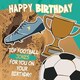 image 1 of Birthday Card For Kids - Football Themed Greeings Card With Football Jokes Inside