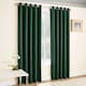 image 2 of Enhanced Living Vogue Green 46 x 54 inch (117x137cm) Eyelet Thermal Noise reducing Dim Out Curtains (PAIR)