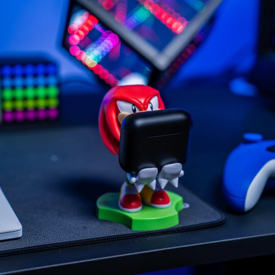 image 1 of Cable Guys Holdems Sonic The Hedgehog Knuckles Mini Phone Stand and Device Holder