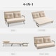 image 4 of HOMCOM Click Clack 2 Seater Sofa Bed Settee for Living Room, Beige