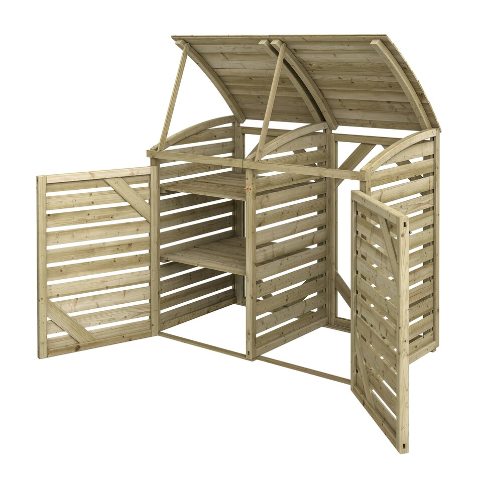 image 1 of Rowlinson Timber Single Bin Store With Box Store Brown