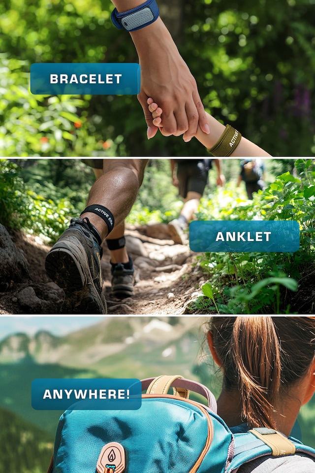 image 1 of Active Era Mosquito Repellent Band - 4 pack + 8 refill - Fabric band