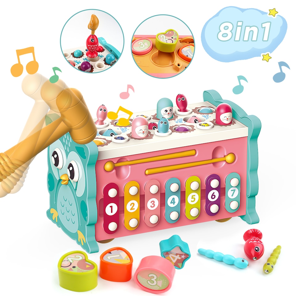 image 1 of 8-in-1 Music Activity Educational Toy – Light, Sound & Learning Fun!