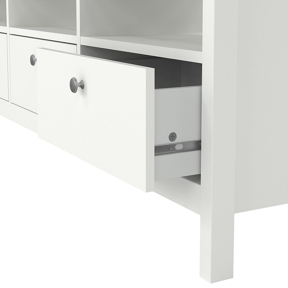 image 1 of Madrid TV Unit 3 Drawers in White