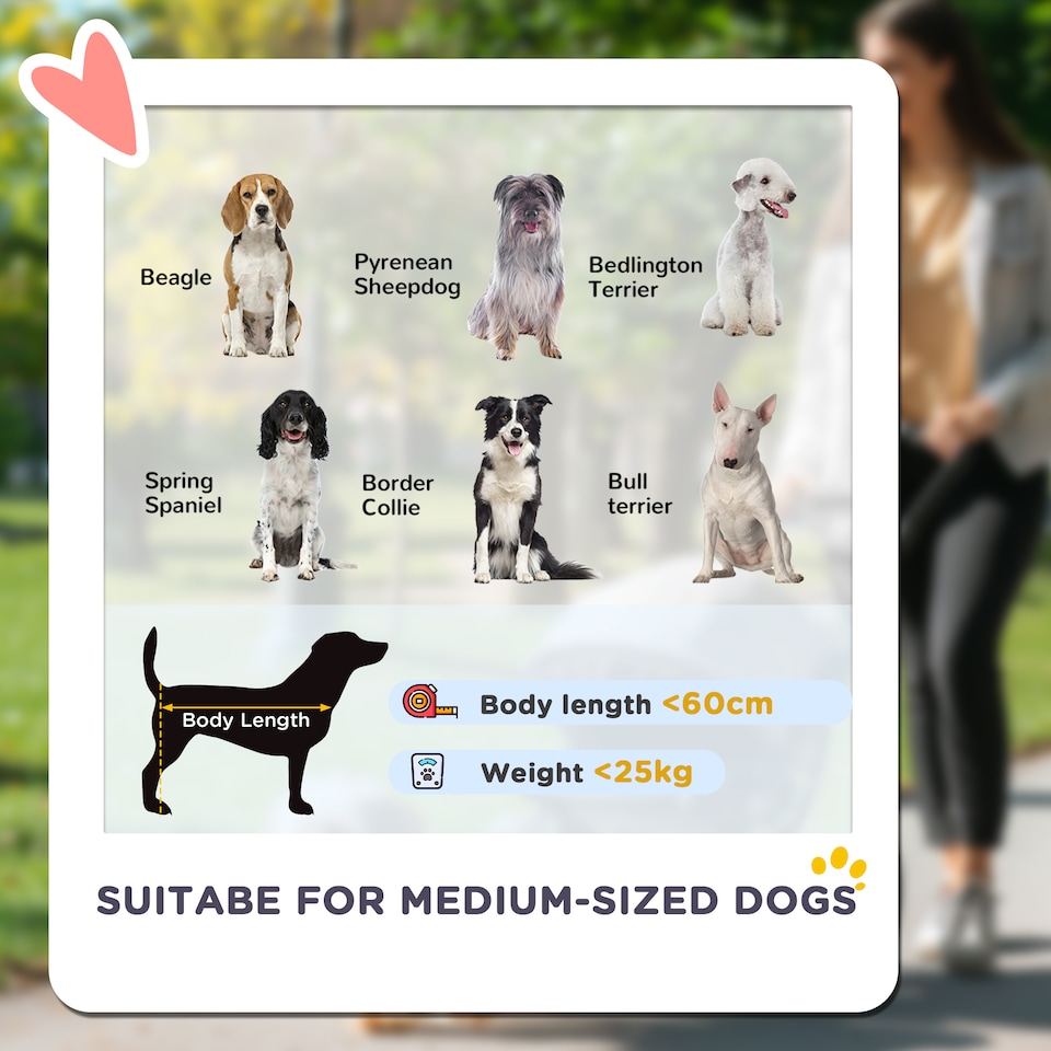 image 1 of PawHut Foldable Pet Stroller with 4 Big Wheels for Medium Dogs, Dark Grey