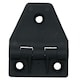 image 4 of 4 Pack Large Black Polyamide Leaf Hinge Reinforced Plastic 80x100mm Italian | Black