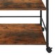 image 9 of Drinks Trolley Worcester - 3 shelves and removable tray, 4 swivel castors with parking brake | Brown | Industrial wood dark, rustic | 65 x 41,50 x 87 cm | 1