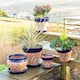 image 2 of Verano Spanish Ceramics Bola Plant Pot - 25cm Inca Blue Blue
