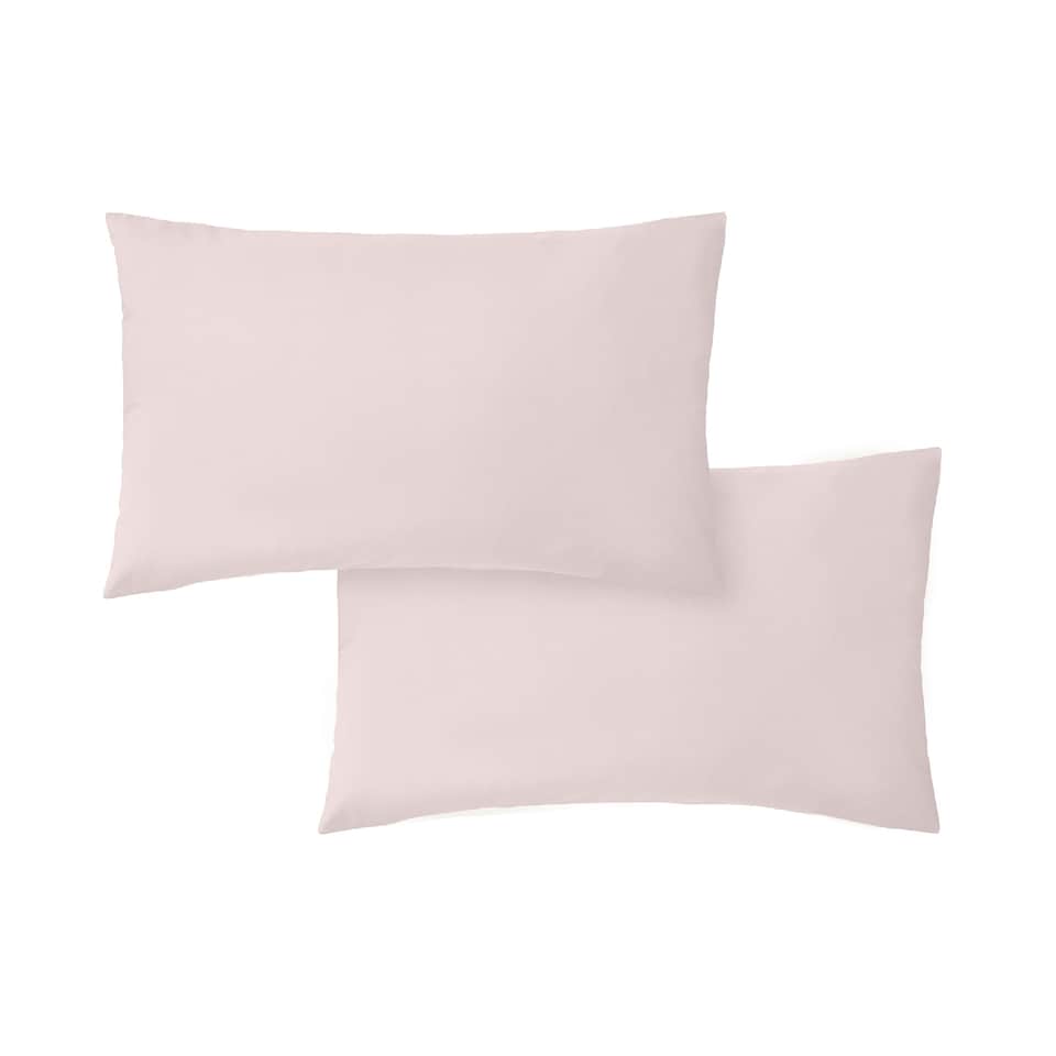 image 1 of Bianca 200 Thread Count Cotton Percale Standard Pillowcase Pair | Pink | Blush Pink | Standard