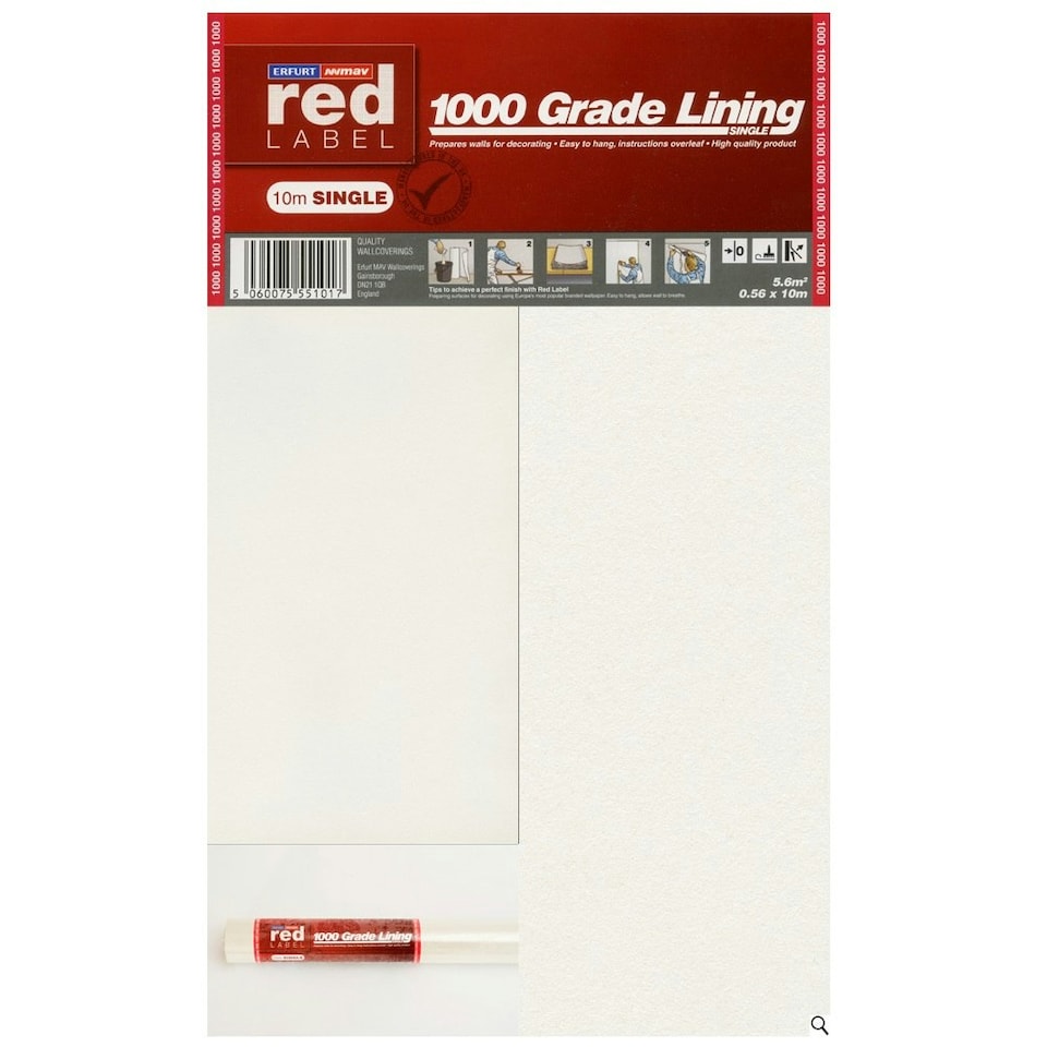 image 1 of Erfurt Lining Paper (10m Roll) - Off-White - 1400 Grade