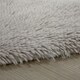 image 3 of OHS Fluffy Rug Anti-Slip Plain Shaggy Floor Mat Runner, 60x150cm - Silver