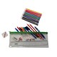 image 1 of Stationery Filled Green Zip 13x5" Pencil Case with Colouring Pencils