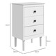 image 5 of HOMCOM Bedside Table Set of 2, Bedside Cabinet with 3 Drawers, Modern Sofa Side Table, Nightstand for Bedroom, 40x30x64cm, White