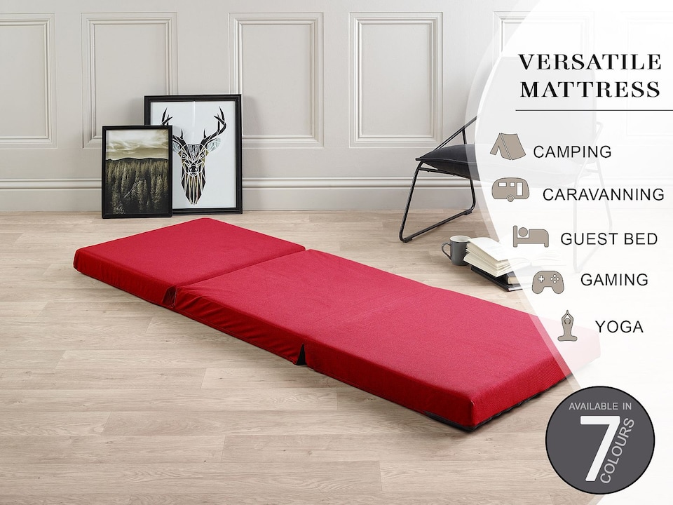 image 1 of Kids Futon Mattress 152 x 51cm | Foldable Floor Bed for Sleepovers