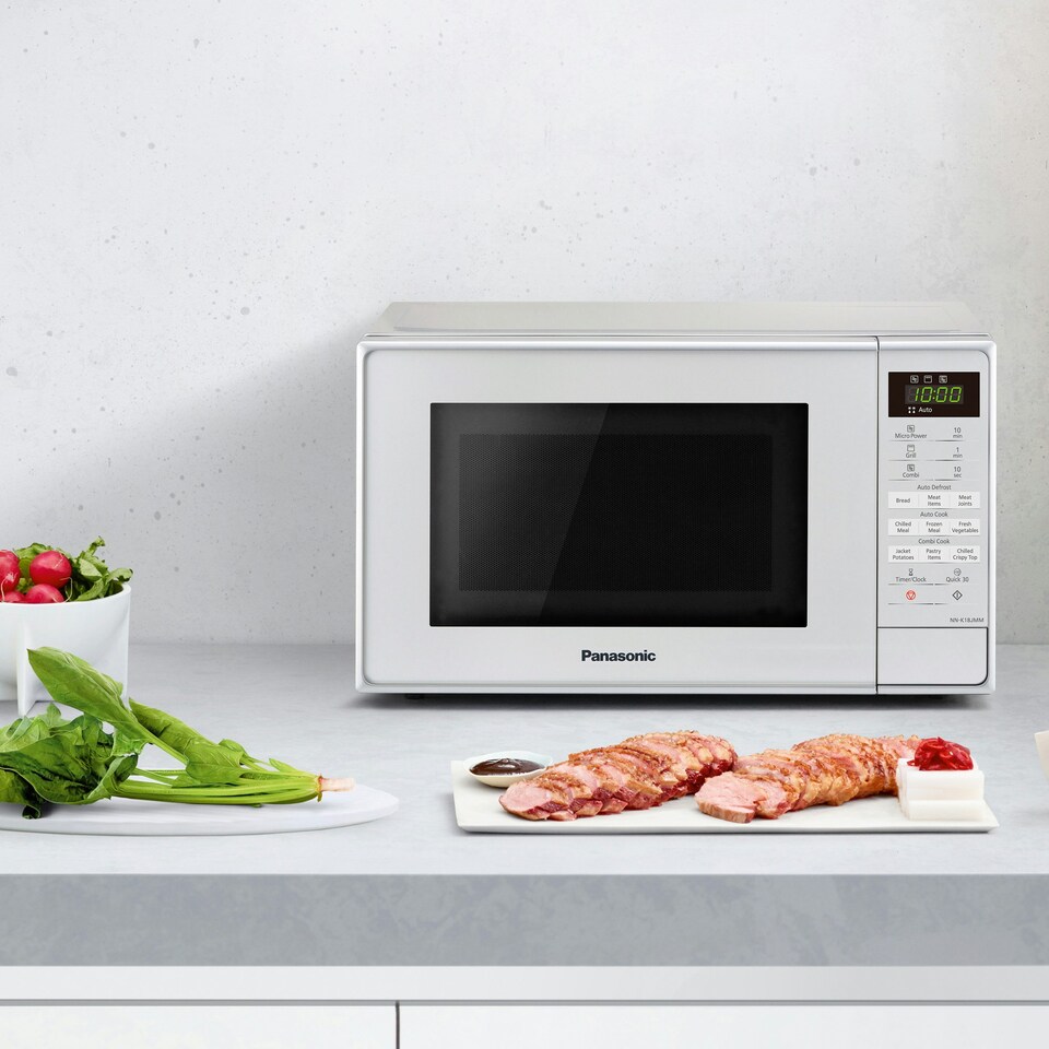 image 1 of Panasonic Microwave Oven & Grill, 800 Watt, 20 Litre, Silver, NN-K18JMMBPQ