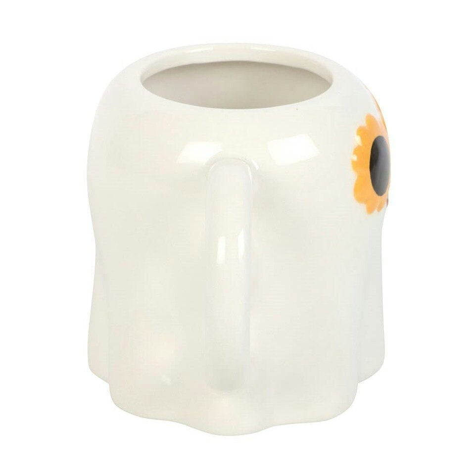 image 1 of Something Different Groovy Ghost 500ml Mug - White/Yellow/Black - One Size | Multi | 1