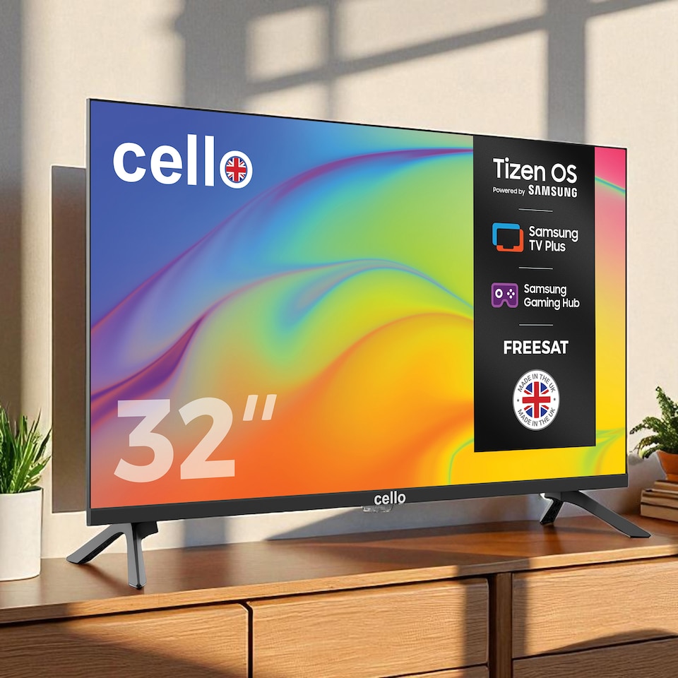 image 1 of Cello C3225TZ 32 Inch Smart tv powered by Tizen Operating system with-frameless-bezel