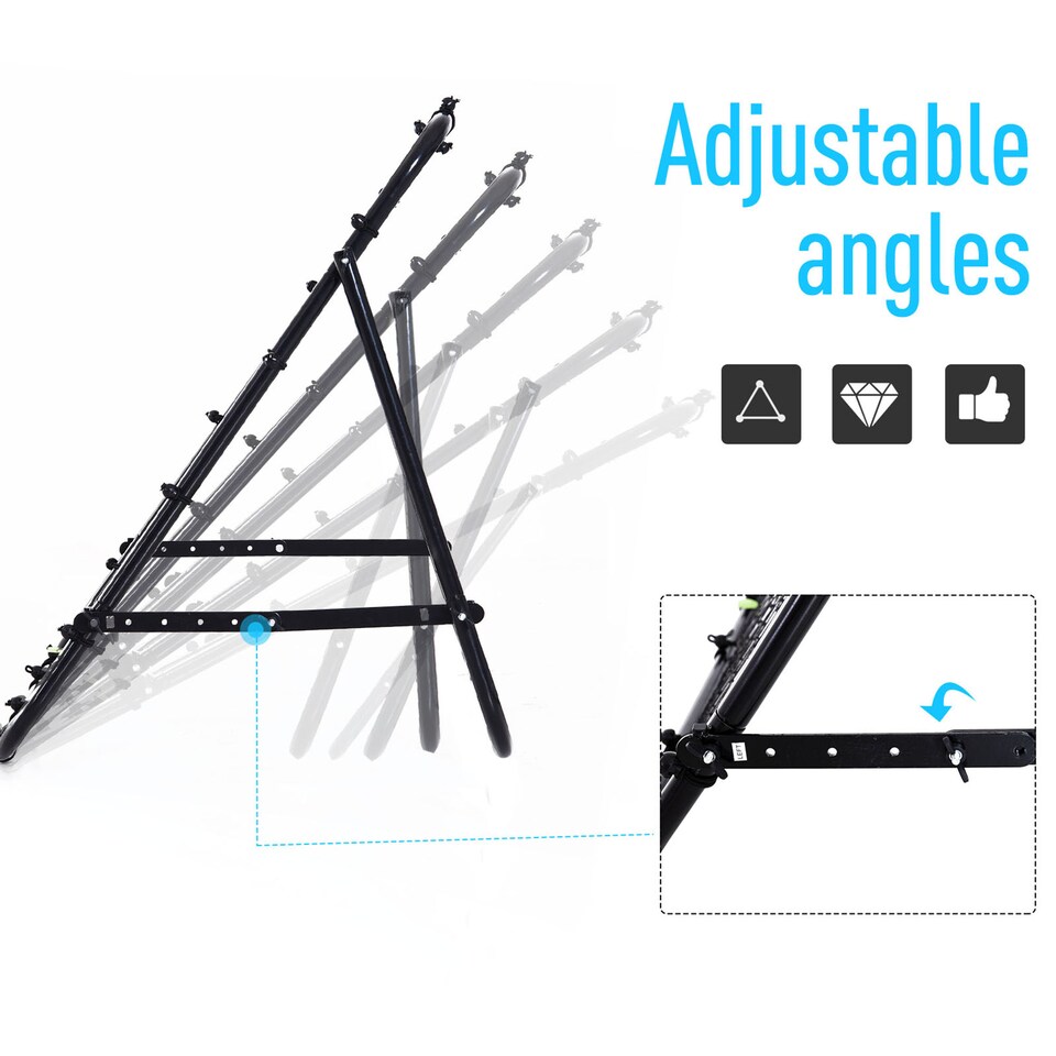 image 1 of HOMCOM Football Rebounder Net, Adjustable Kickback Target Goal Teens Adults Training Aid for Multi-Sports Practise, Black | Black